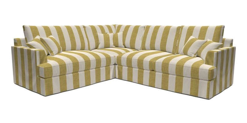Slingsby Medium Fitted Cover Corner Unit RHF in Two Tone Plain Biscuit