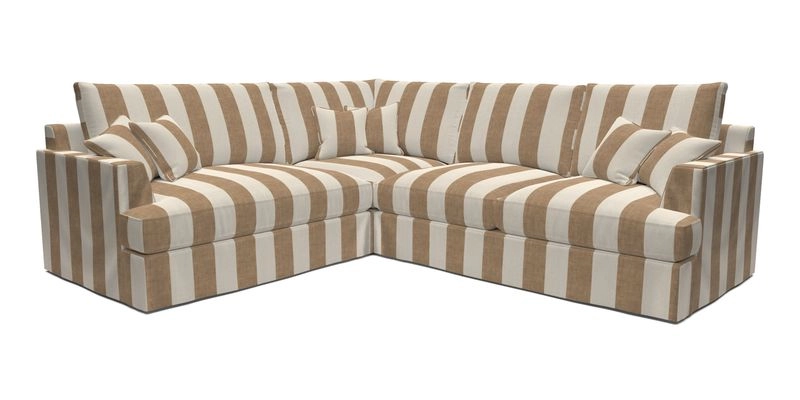 Slingsby Medium Fitted Cover Corner Unit RHF in Two Tone Plain Biscuit