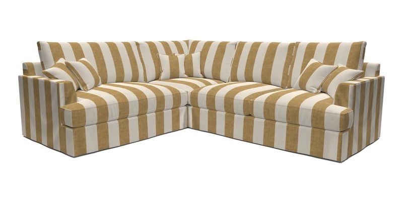 Slingsby Medium Fitted Cover Corner Unit RHF in Two Tone Plain Biscuit