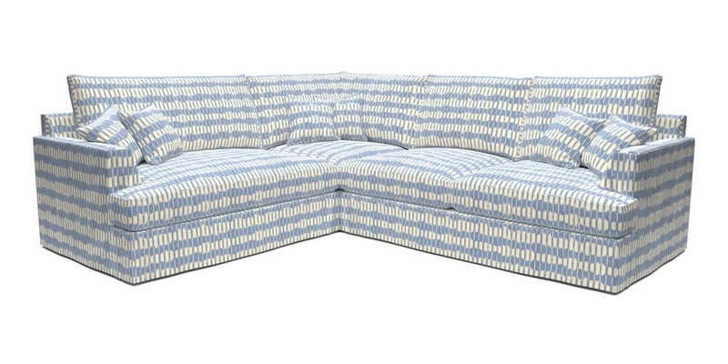 Slingsby Medium Fitted Cover Corner Unit RHF in Two Tone Plain Biscuit