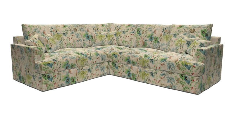 Slingsby Medium Fitted Cover Corner Unit RHF in Two Tone Plain Biscuit