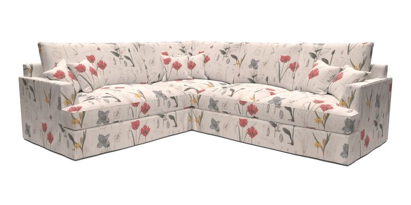 Slingsby Medium Fitted Cover Corner Unit RHF in Two Tone Plain Biscuit