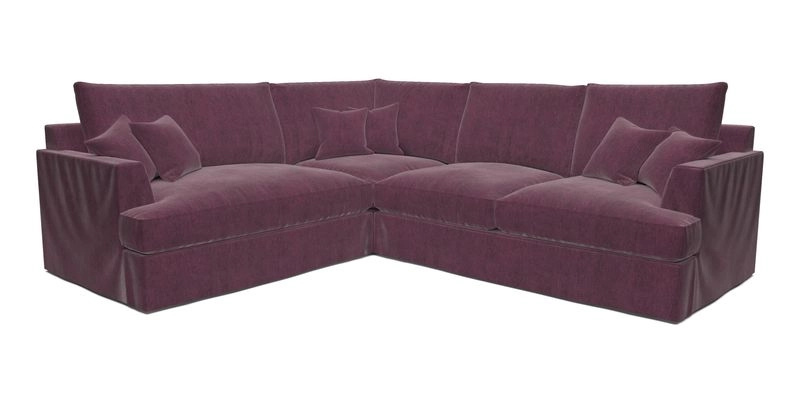 Slingsby Medium Fitted Cover Corner Unit RHF in Two Tone Plain Biscuit
