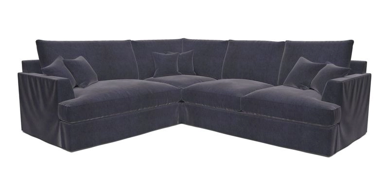 Slingsby Medium Fitted Cover Corner Unit RHF in Two Tone Plain Biscuit