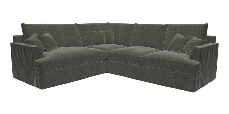 Slingsby Medium Fitted Cover Corner Unit RHF in Two Tone Plain Biscuit