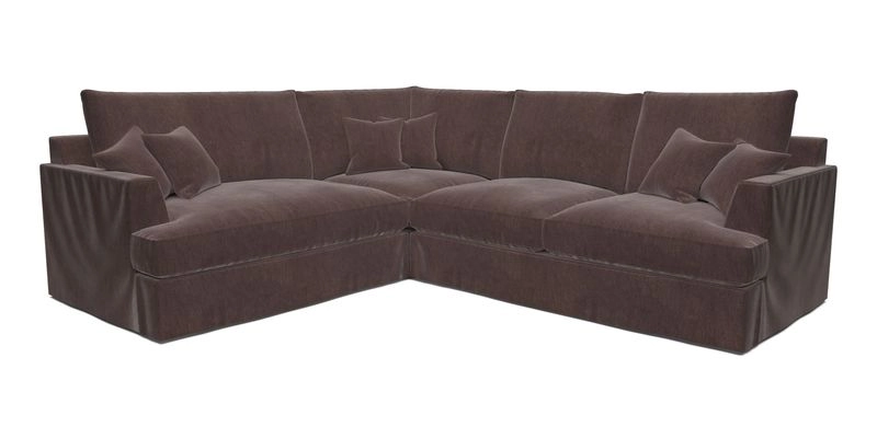 Slingsby Medium Fitted Cover Corner Unit RHF in Two Tone Plain Biscuit
