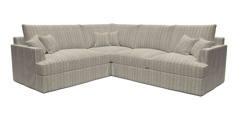 Slingsby Medium Fitted Cover Corner Unit RHF in Two Tone Plain Biscuit