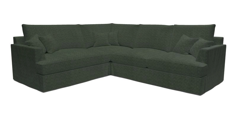 Slingsby Medium Fitted Cover Corner Unit RHF in Two Tone Plain Biscuit