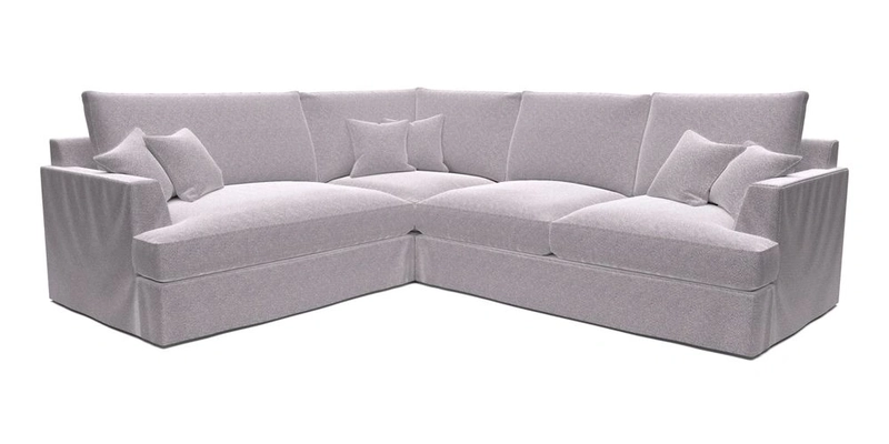 Slingsby Medium Fitted Cover Corner Unit RHF in Two Tone Plain Biscuit