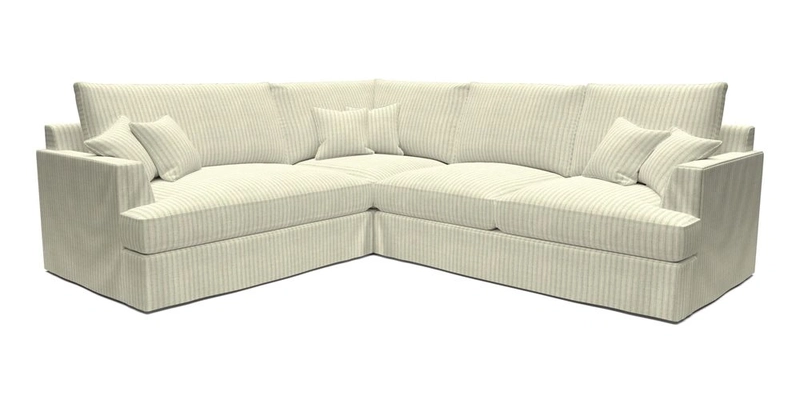 Slingsby Medium Fitted Cover Corner Unit RHF in Two Tone Plain Biscuit