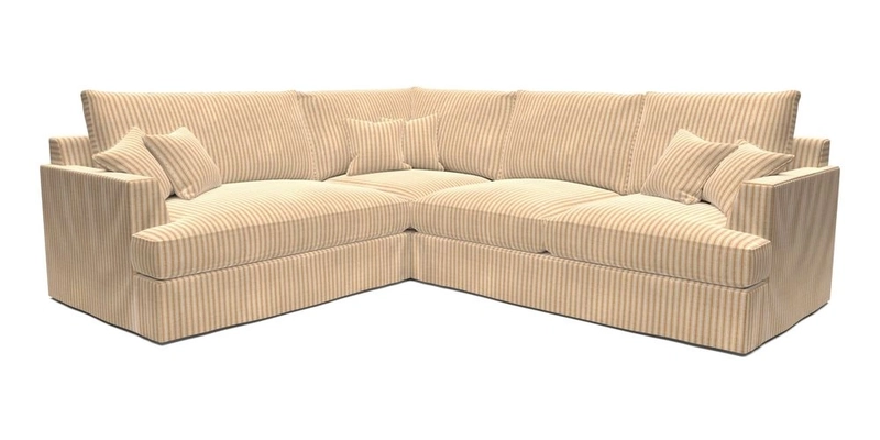 Slingsby Medium Fitted Cover Corner Unit RHF in Two Tone Plain Biscuit