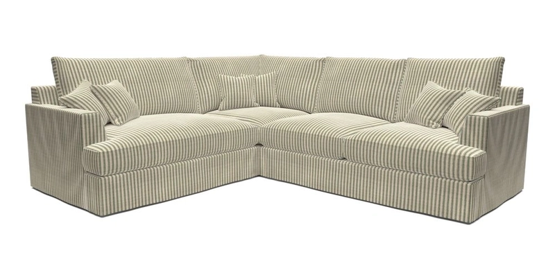 Slingsby Medium Fitted Cover Corner Unit RHF in Two Tone Plain Biscuit