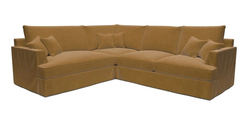 Slingsby Medium Fitted Cover Corner Unit RHF in Two Tone Plain Biscuit