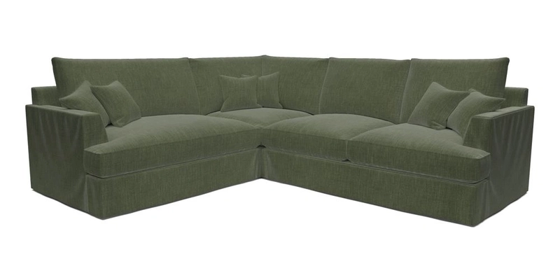 Slingsby Medium Fitted Cover Corner Unit RHF in Two Tone Plain Biscuit