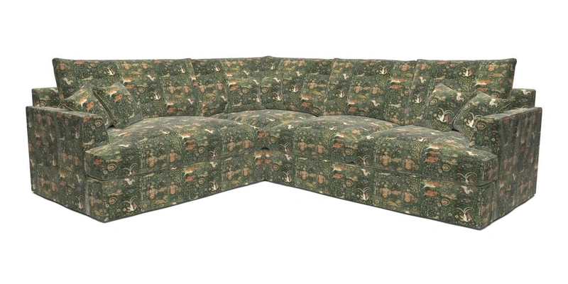 Slingsby Medium Fitted Cover Corner Unit RHF in Two Tone Plain Biscuit