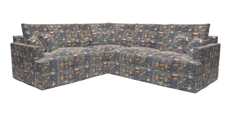 Slingsby Medium Fitted Cover Corner Unit RHF in Two Tone Plain Biscuit