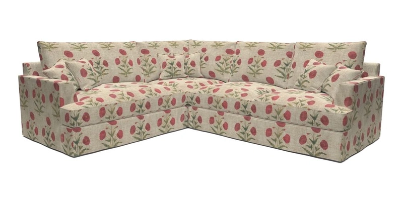 Slingsby Medium Fitted Cover Corner Unit RHF in Two Tone Plain Biscuit