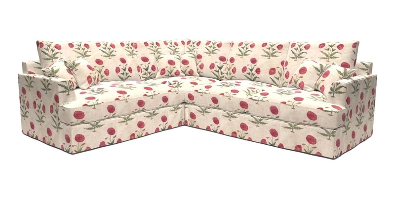 Slingsby Medium Fitted Cover Corner Unit RHF in Two Tone Plain Biscuit