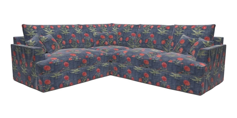 Slingsby Medium Fitted Cover Corner Unit RHF in Two Tone Plain Biscuit