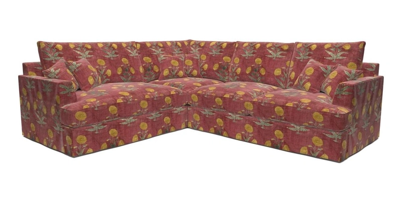 Slingsby Medium Fitted Cover Corner Unit RHF in Two Tone Plain Biscuit