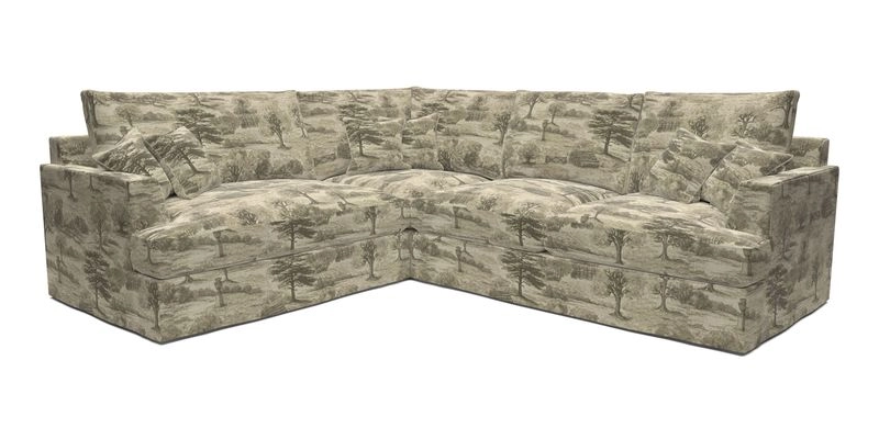 Slingsby Medium Fitted Cover Corner Unit RHF in Two Tone Plain Biscuit