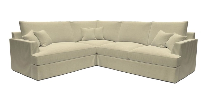 Slingsby Medium Fitted Cover Corner Unit RHF in Two Tone Plain Biscuit