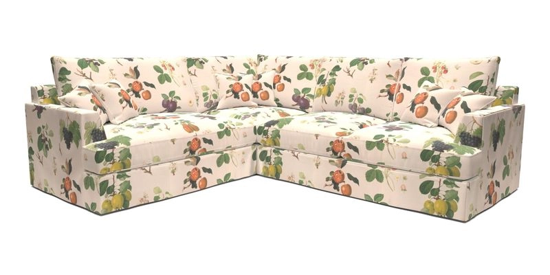 Slingsby Medium Fitted Cover Corner Unit RHF in Two Tone Plain Biscuit