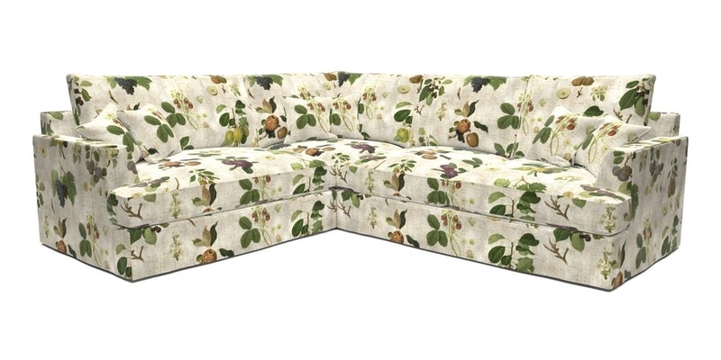 Slingsby Medium Fitted Cover Corner Unit RHF in Two Tone Plain Biscuit
