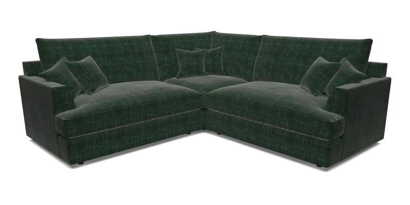 Slingsby Small Fitted Cover Corner Unit LHF & RHF in Two Tone Plain Biscuit.  Loose cover version available