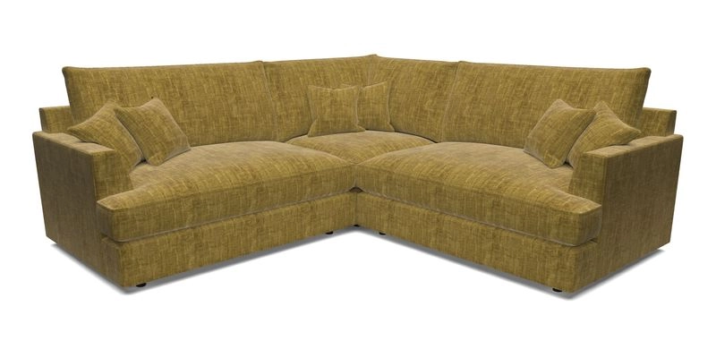 Slingsby Small Fitted Cover Corner Unit LHF & RHF in Two Tone Plain Biscuit.  Loose cover version available