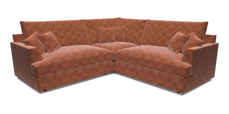 Slingsby Small Fitted Cover Corner Unit LHF & RHF in Two Tone Plain Biscuit.  Loose cover version available