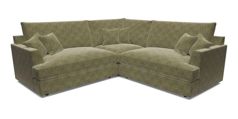 Slingsby Small Fitted Cover Corner Unit LHF & RHF in Two Tone Plain Biscuit.  Loose cover version available