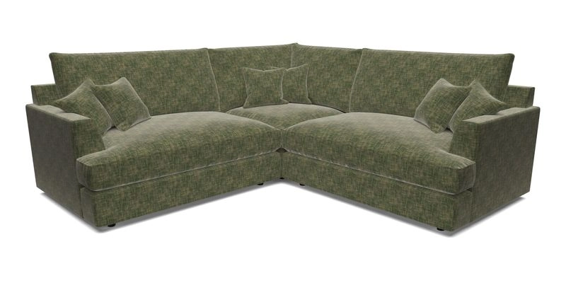 Slingsby Small Fitted Cover Corner Unit LHF & RHF in Two Tone Plain Biscuit.  Loose cover version available