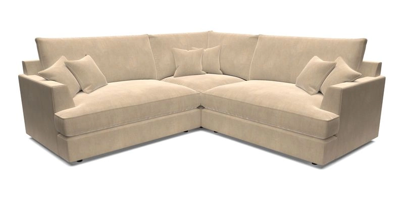 Slingsby Small Fitted Cover Corner Unit LHF & RHF in Two Tone Plain Biscuit.  Loose cover version available