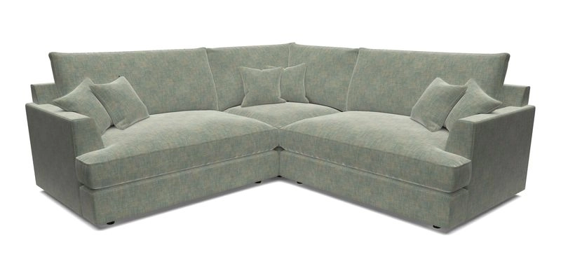 Slingsby Small Fitted Cover Corner Unit LHF & RHF in Two Tone Plain Biscuit.  Loose cover version available