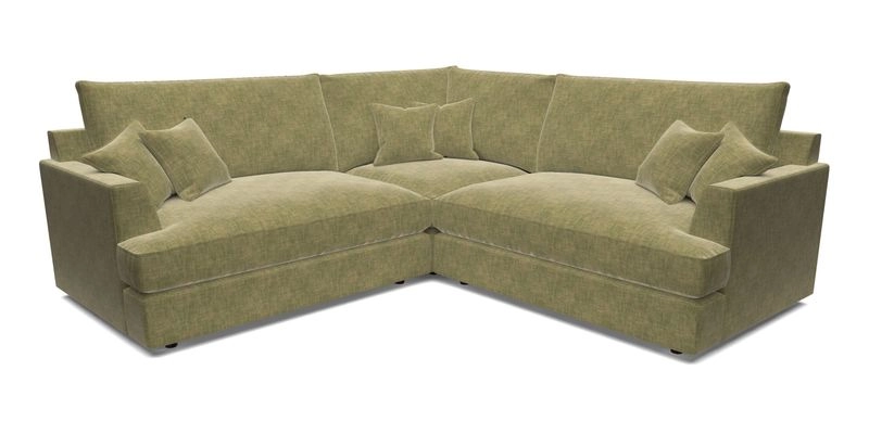 Slingsby Small Fitted Cover Corner Unit LHF & RHF in Two Tone Plain Biscuit.  Loose cover version available