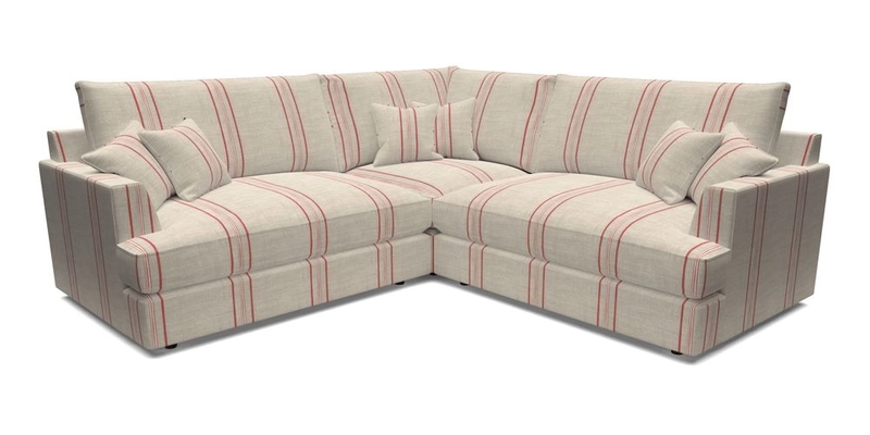 Slingsby Small Fitted Cover Corner Unit LHF & RHF in Two Tone Plain Biscuit.  Loose cover version available