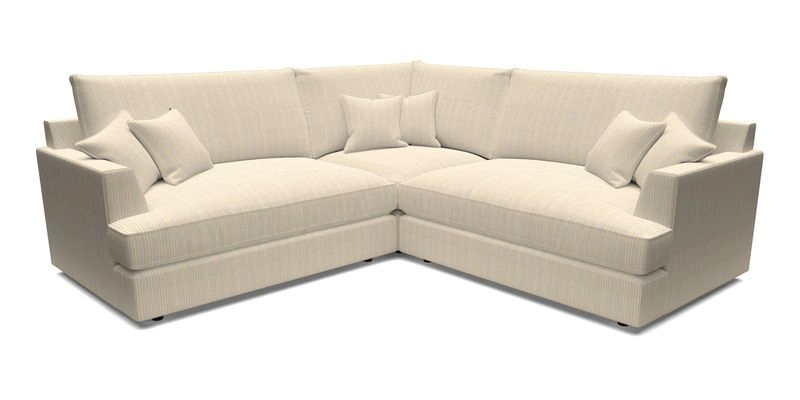 Slingsby Small Fitted Cover Corner Unit LHF & RHF in Two Tone Plain Biscuit.  Loose cover version available