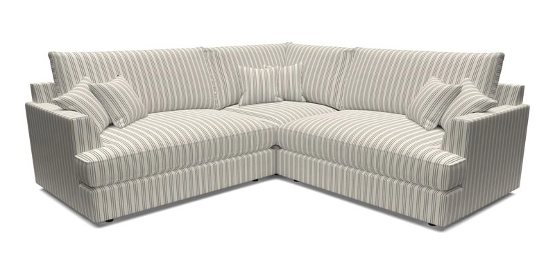 Slingsby Small Fitted Cover Corner Unit LHF & RHF in Two Tone Plain Biscuit.  Loose cover version available