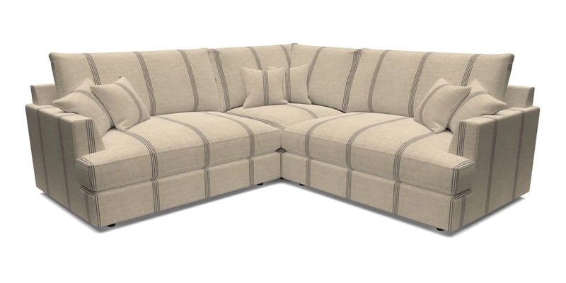 Slingsby Small Fitted Cover Corner Unit LHF & RHF in Two Tone Plain Biscuit.  Loose cover version available