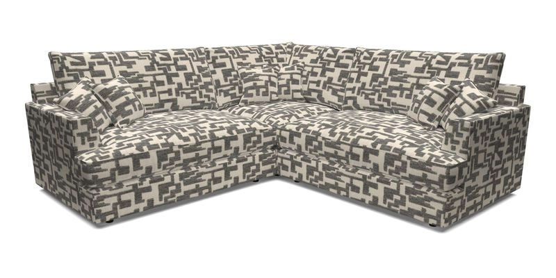 Slingsby Small Fitted Cover Corner Unit LHF & RHF in Two Tone Plain Biscuit.  Loose cover version available