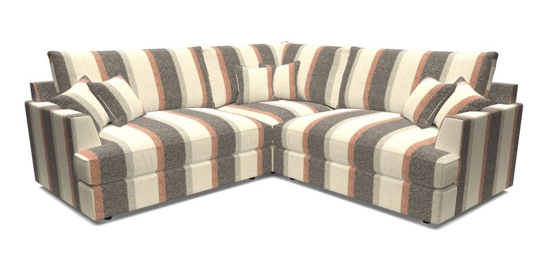 Slingsby Small Fitted Cover Corner Unit LHF & RHF in Two Tone Plain Biscuit.  Loose cover version available