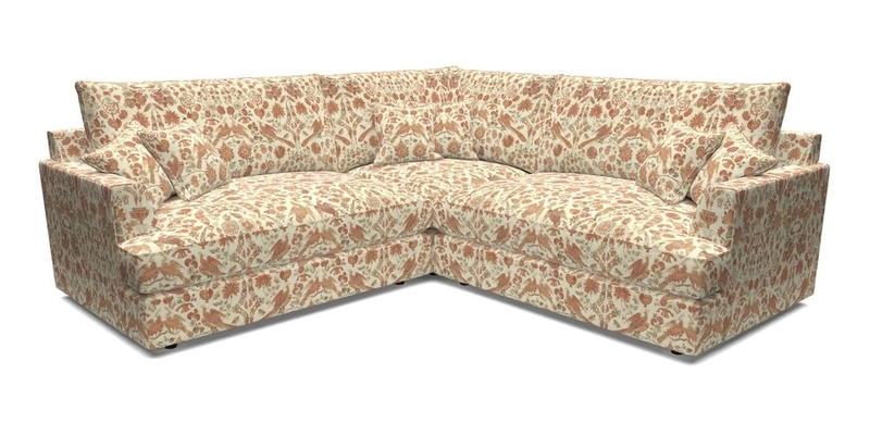 Slingsby Small Fitted Cover Corner Unit LHF & RHF in Two Tone Plain Biscuit.  Loose cover version available