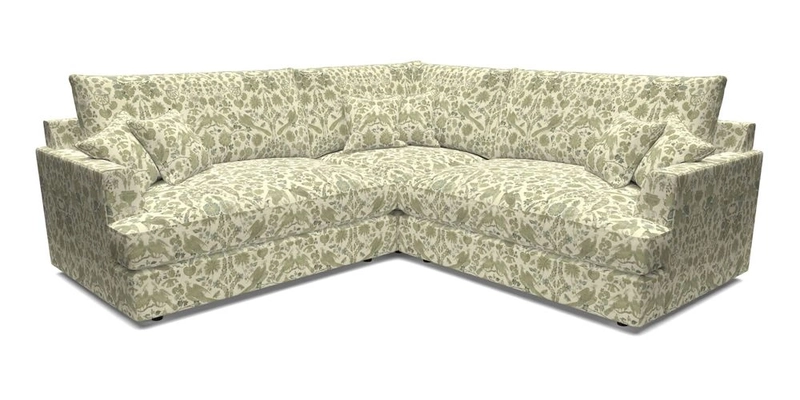 Slingsby Small Fitted Cover Corner Unit LHF & RHF in Two Tone Plain Biscuit.  Loose cover version available