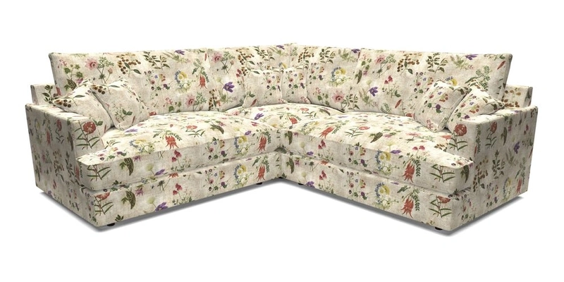 Slingsby Small Fitted Cover Corner Unit LHF & RHF in Two Tone Plain Biscuit.  Loose cover version available