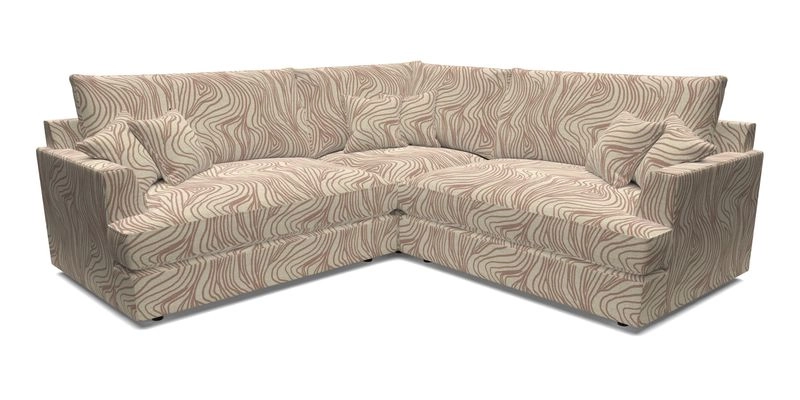 Slingsby Small Fitted Cover Corner Unit LHF & RHF in Two Tone Plain Biscuit.  Loose cover version available