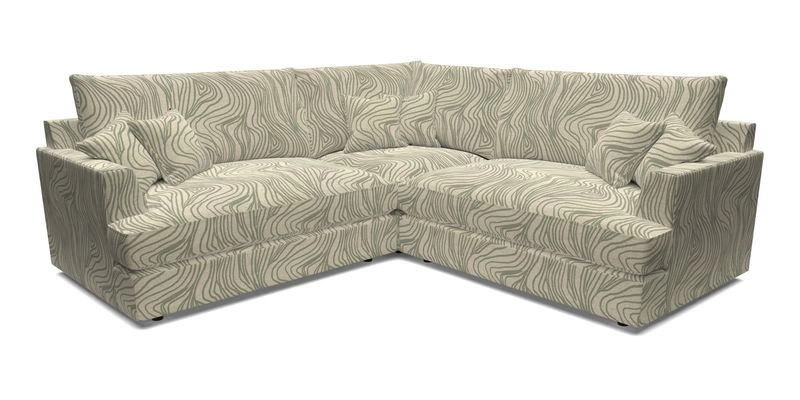 Slingsby Small Fitted Cover Corner Unit LHF & RHF in Two Tone Plain Biscuit.  Loose cover version available