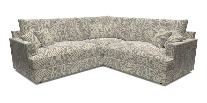 Slingsby Small Fitted Cover Corner Unit LHF & RHF in Two Tone Plain Biscuit.  Loose cover version available
