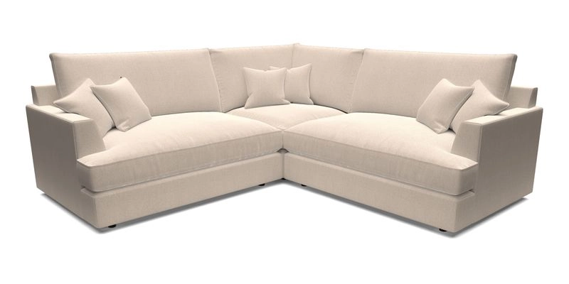 Slingsby Small Fitted Cover Corner Unit LHF & RHF in Two Tone Plain Biscuit.  Loose cover version available