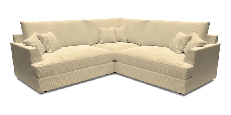 Slingsby Small Fitted Cover Corner Unit LHF & RHF in Two Tone Plain Biscuit.  Loose cover version available